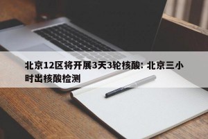 北京12区将开展3天3轮核酸: 北京三小时出核酸检测