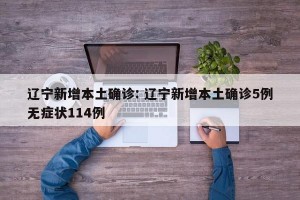 辽宁新增本土确诊: 辽宁新增本土确诊5例无症状114例