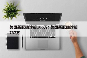 美国新冠确诊超106万: 美国新冠确诊超737万