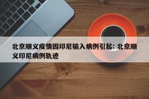 北京顺义疫情因印尼输入病例引起: 北京顺义印尼病例轨迹